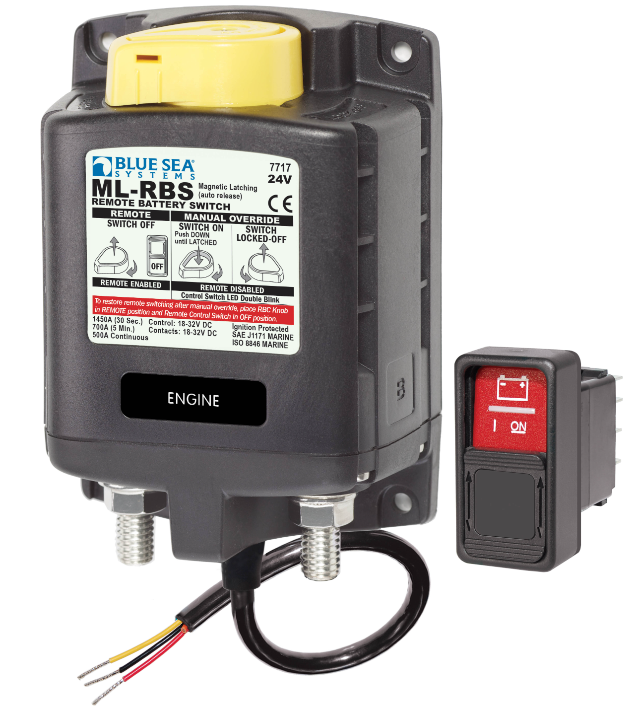 ML-RBS Remote Battery Switch with Manual Control Auto-Release - 24V