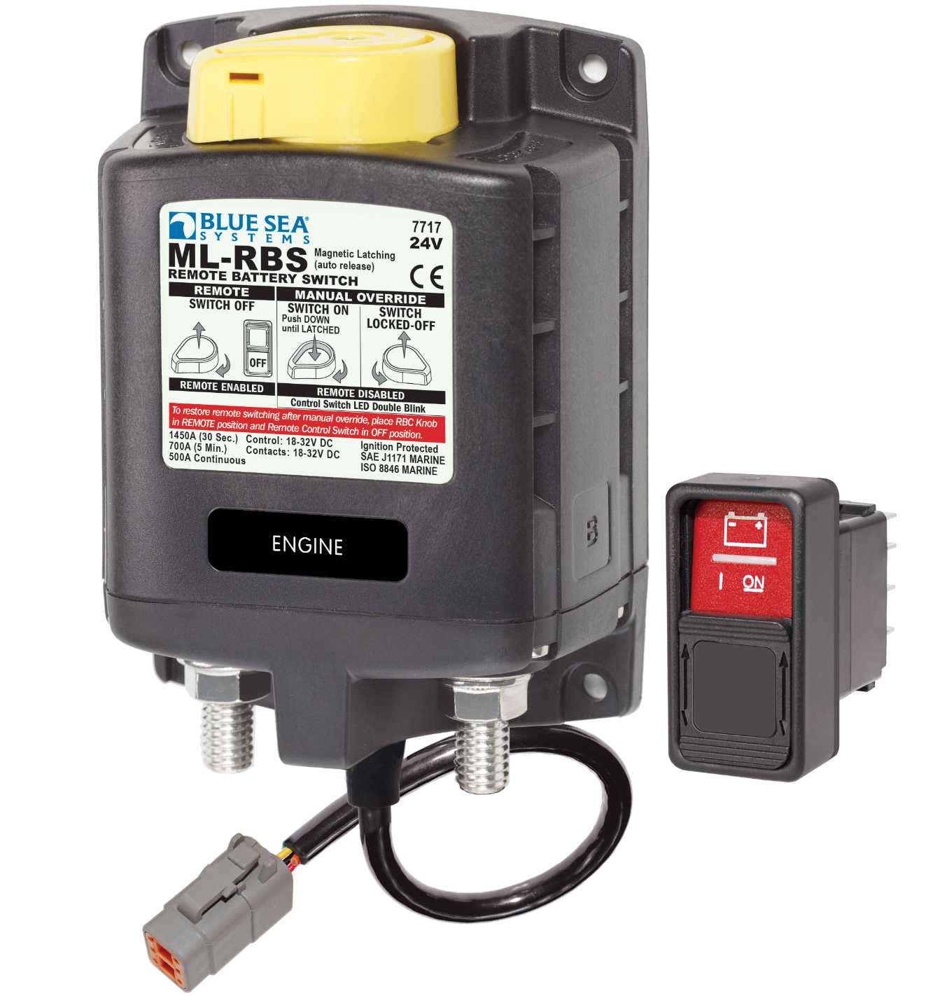 ML-RBS Remote Battery Switch with Manual Control Auto-Release - 24V