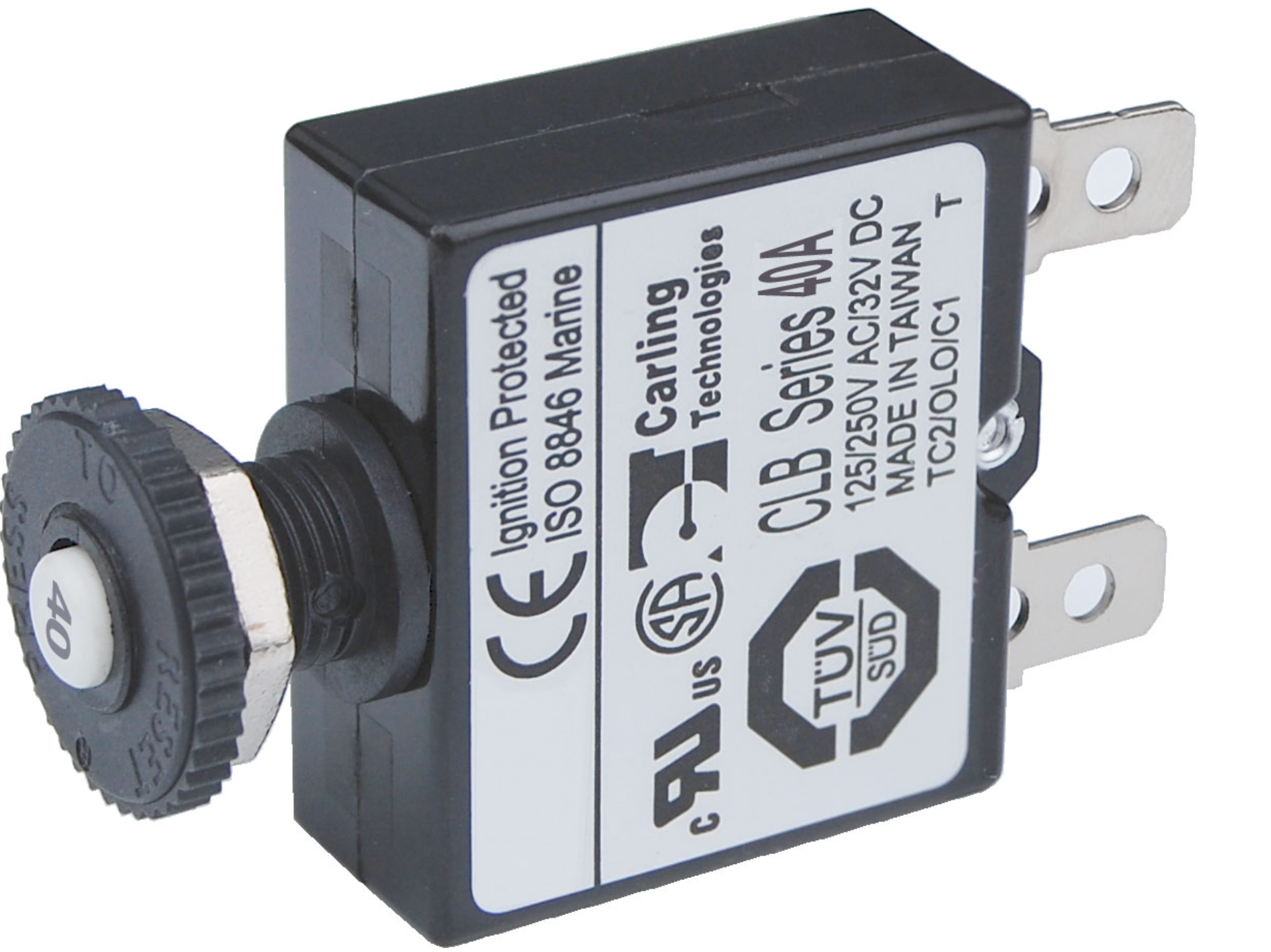 Push Button Reset Only Quick Connect Circuit Breaker - 40A