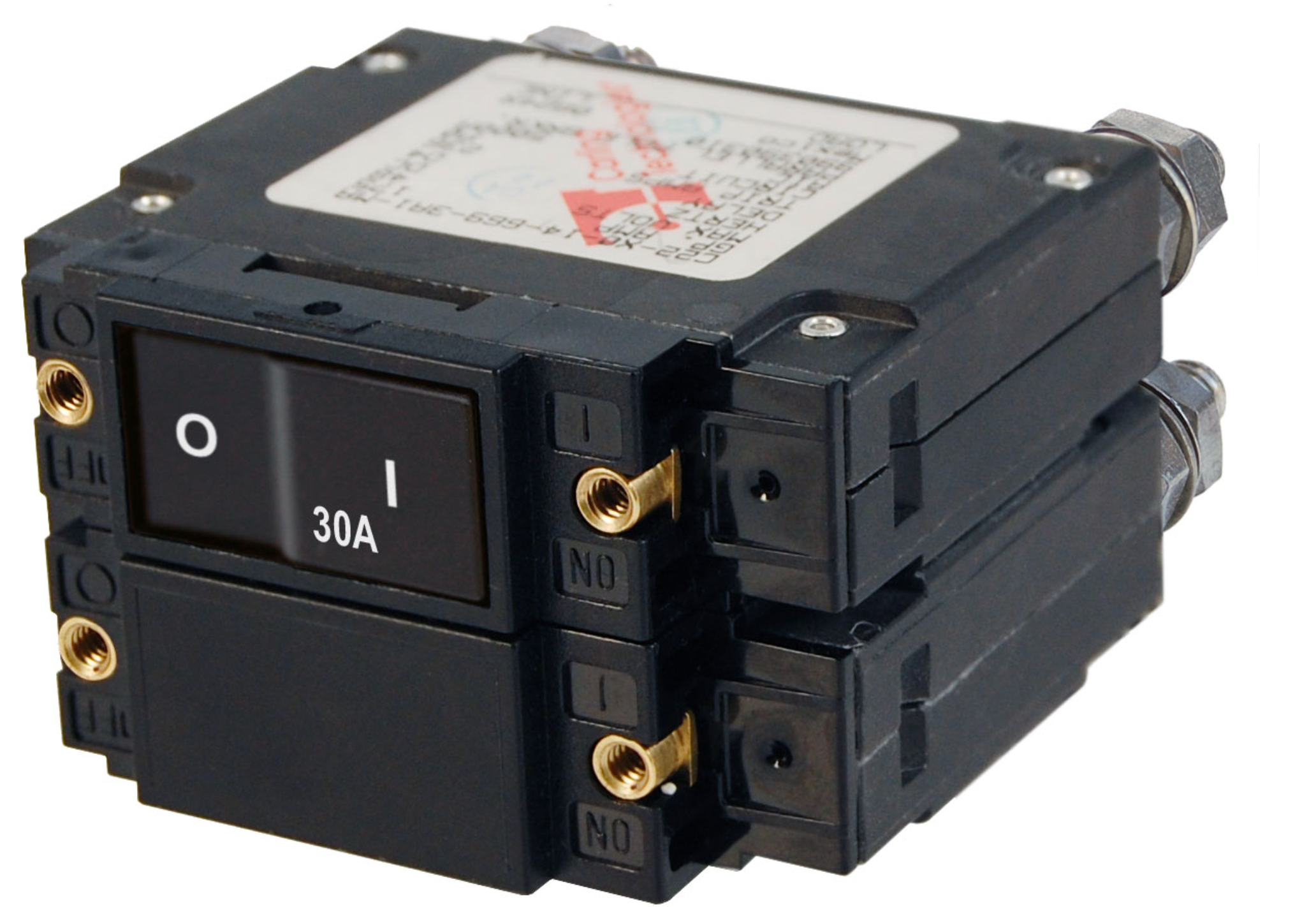 C-Series Flat Rocker Circuit Breaker - Double Pole 30A AC