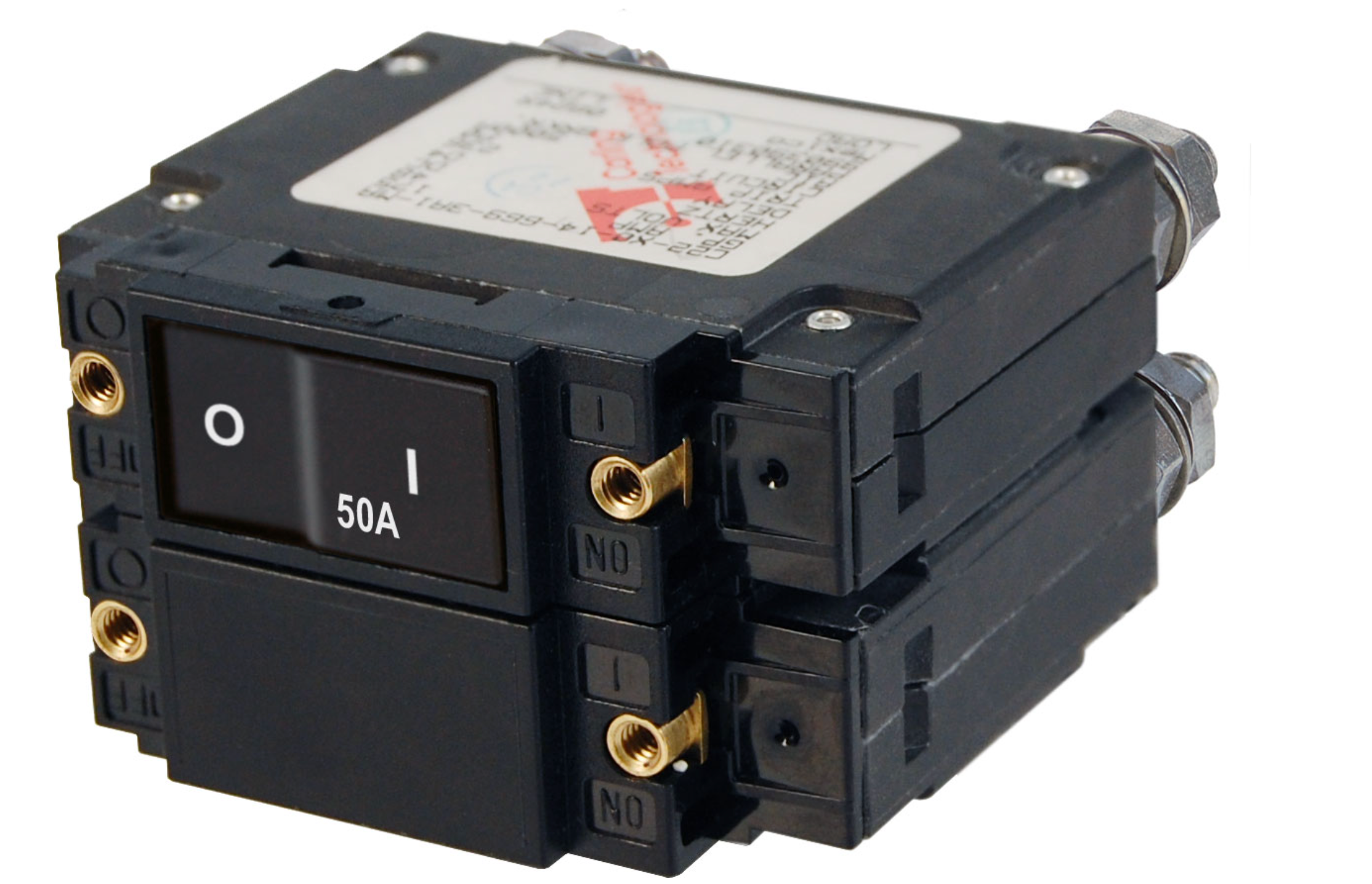 C-Series Flat Rocker Circuit Breaker - Double Pole 50A AC