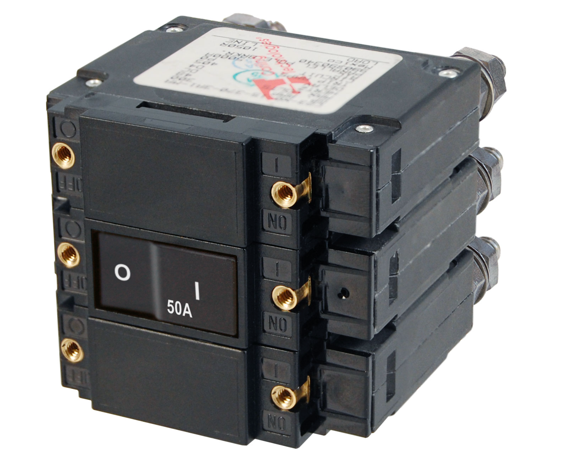 C-Series Flat Rocker Circuit Breaker - Triple Pole 50A AC