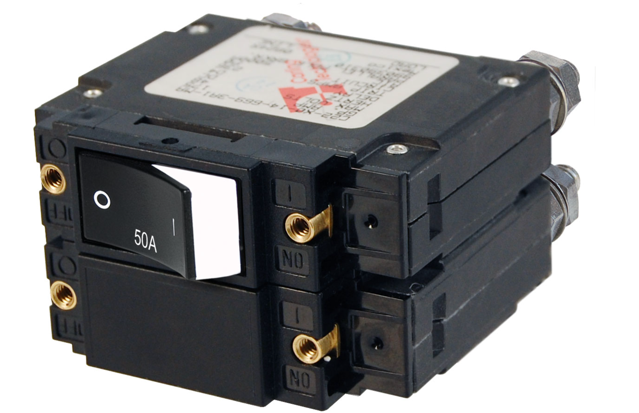 C-Series Raised Rocker Circuit Breaker - Double Pole 50A AC