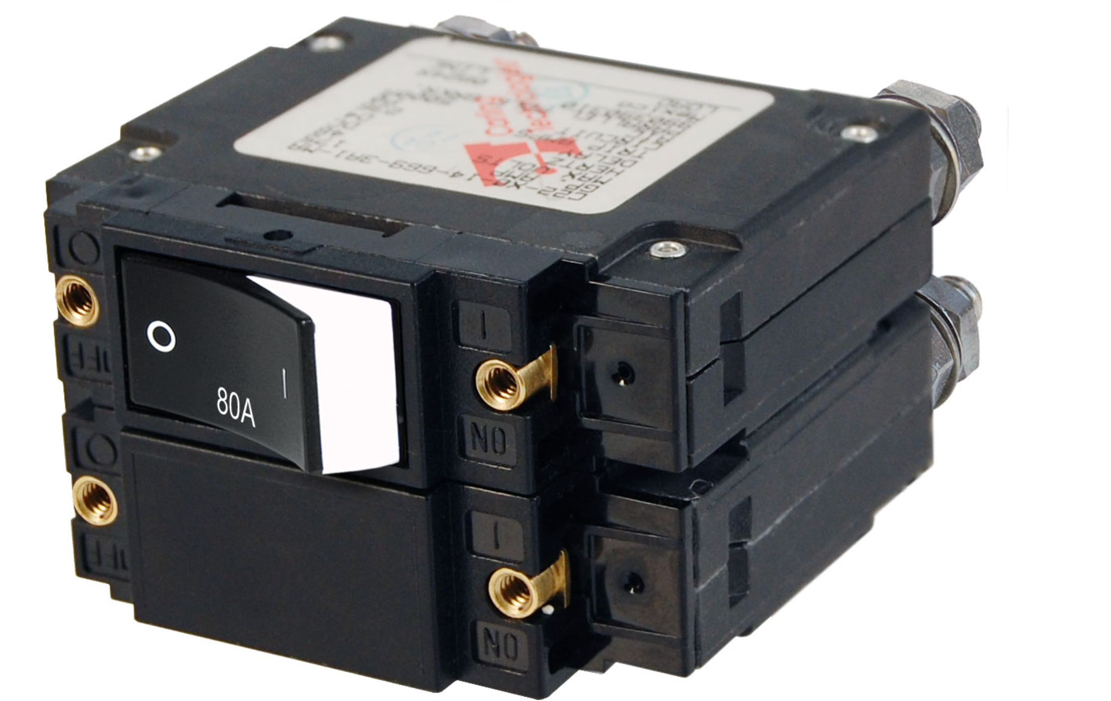 C-Series Raised Rocker Circuit Breaker - Double Pole 80A AC