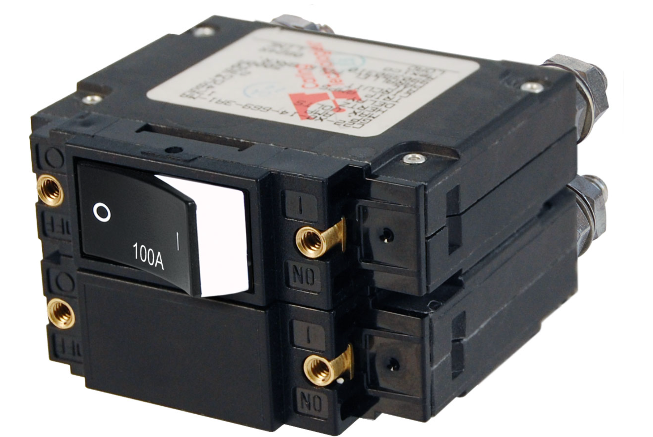 C-Series Raised Rocker Circuit Breaker - Double Pole 100A AC