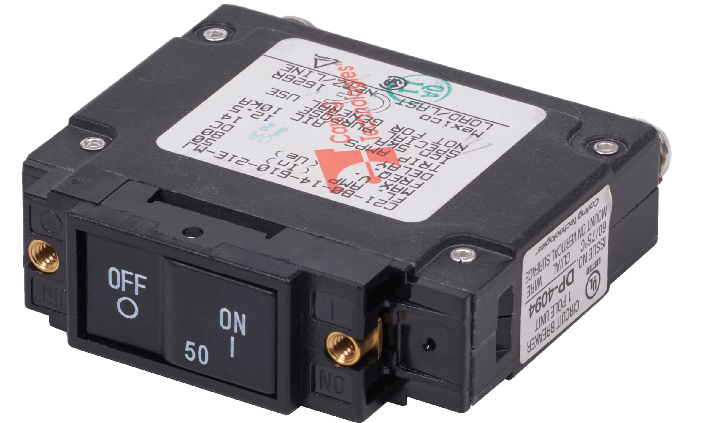 UL-489 Circuit Breaker - 50A Flat Rocker