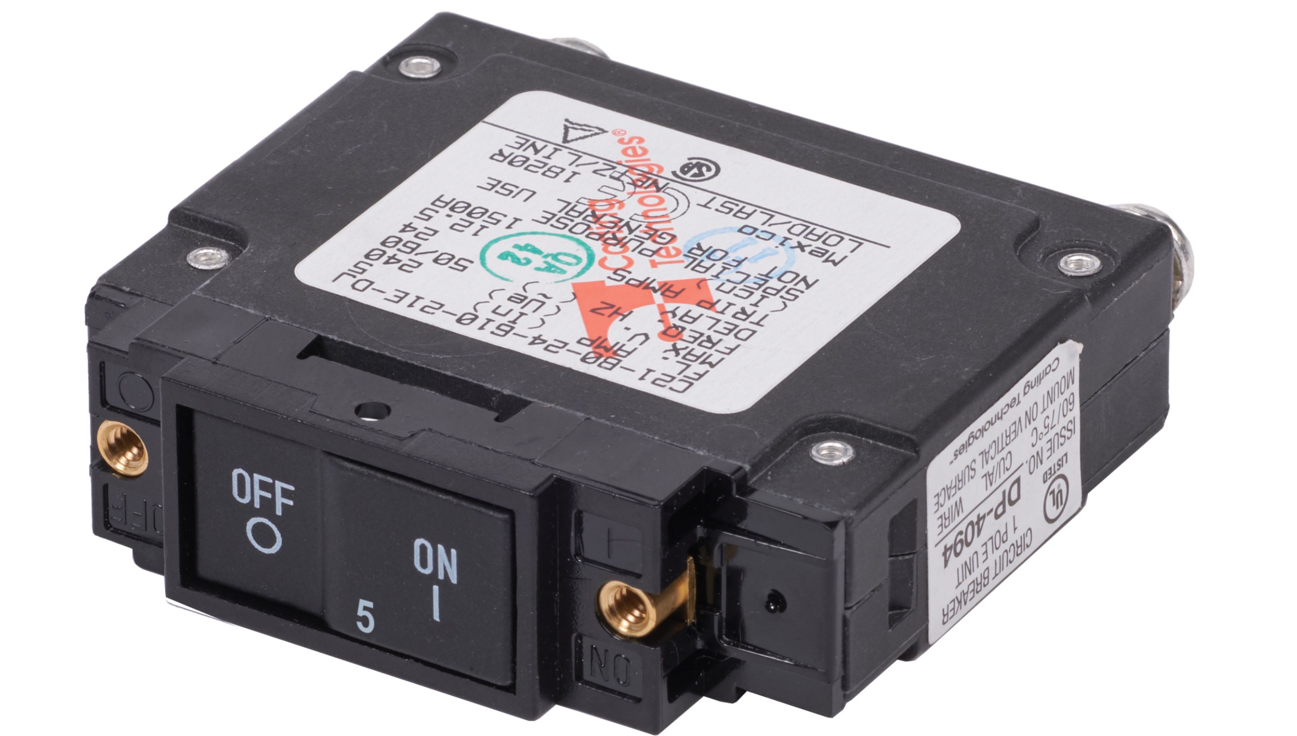 UL-489 Circuit Breaker - 5A Flat Rocker