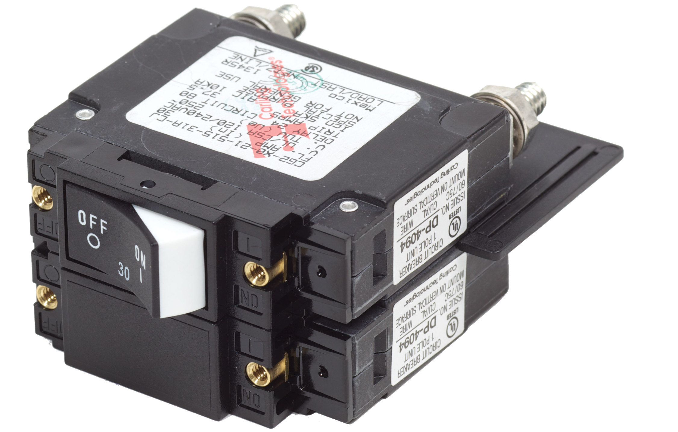 UL-489 Circuit Breaker - 30A Raised Rocker