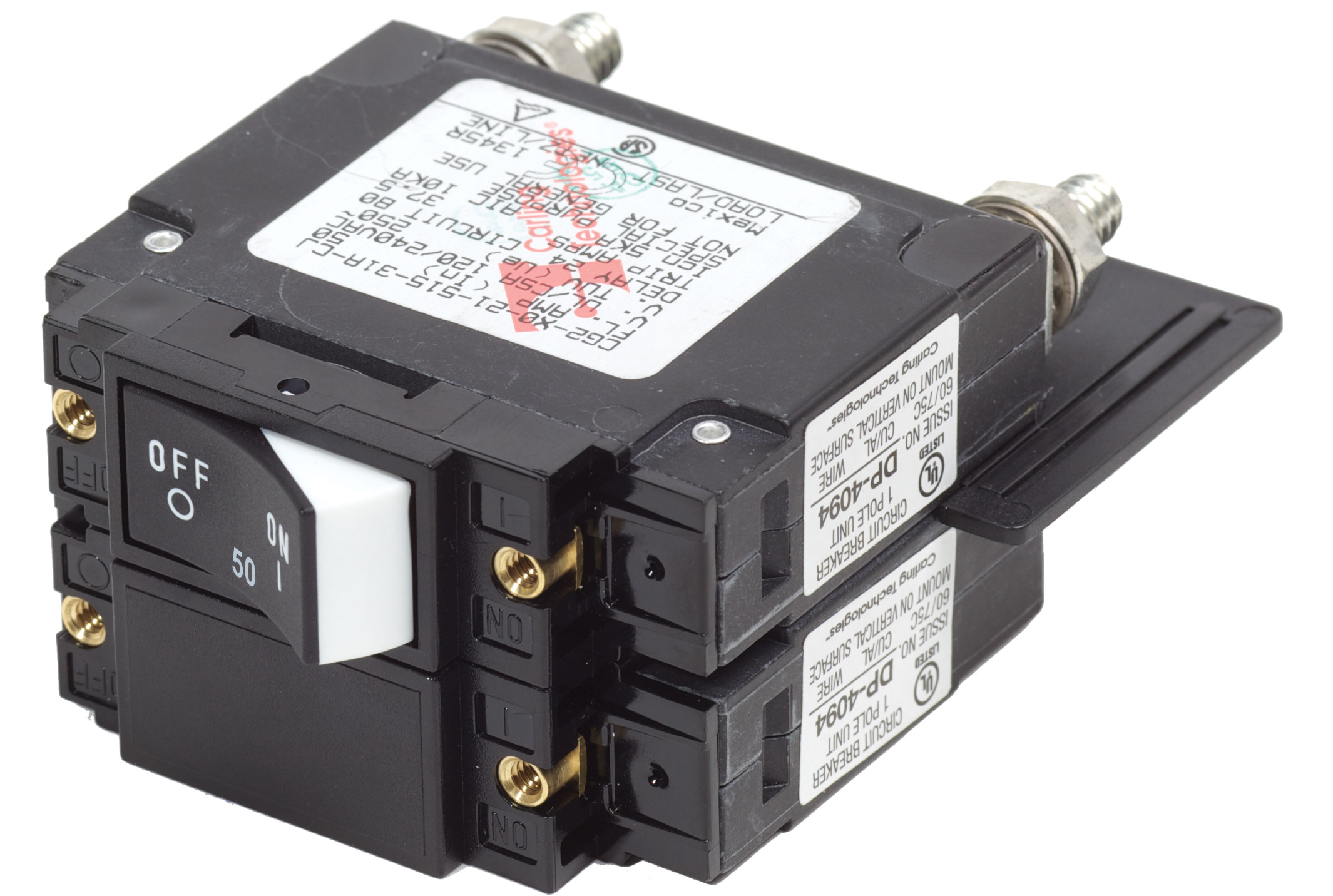 UL-489 Circuit Breaker - 50A Raised Rocker