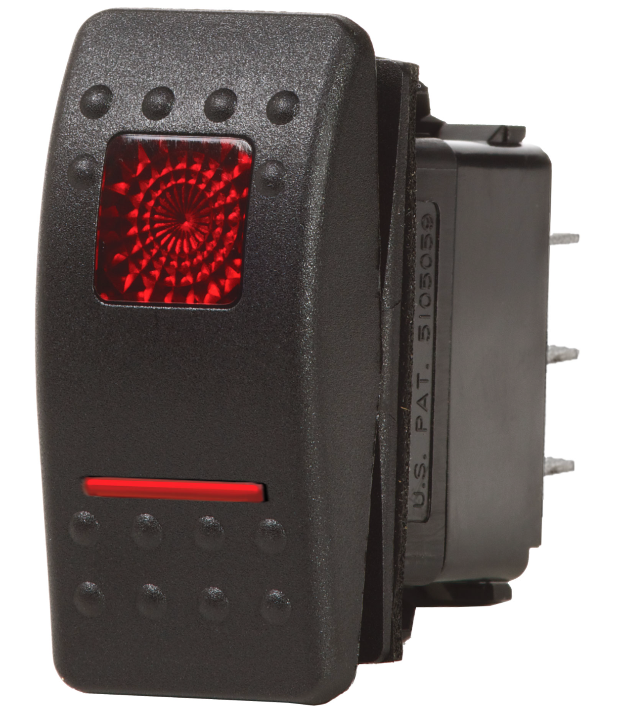 Contura II Switch DPDT Black - ON-OFF-ON