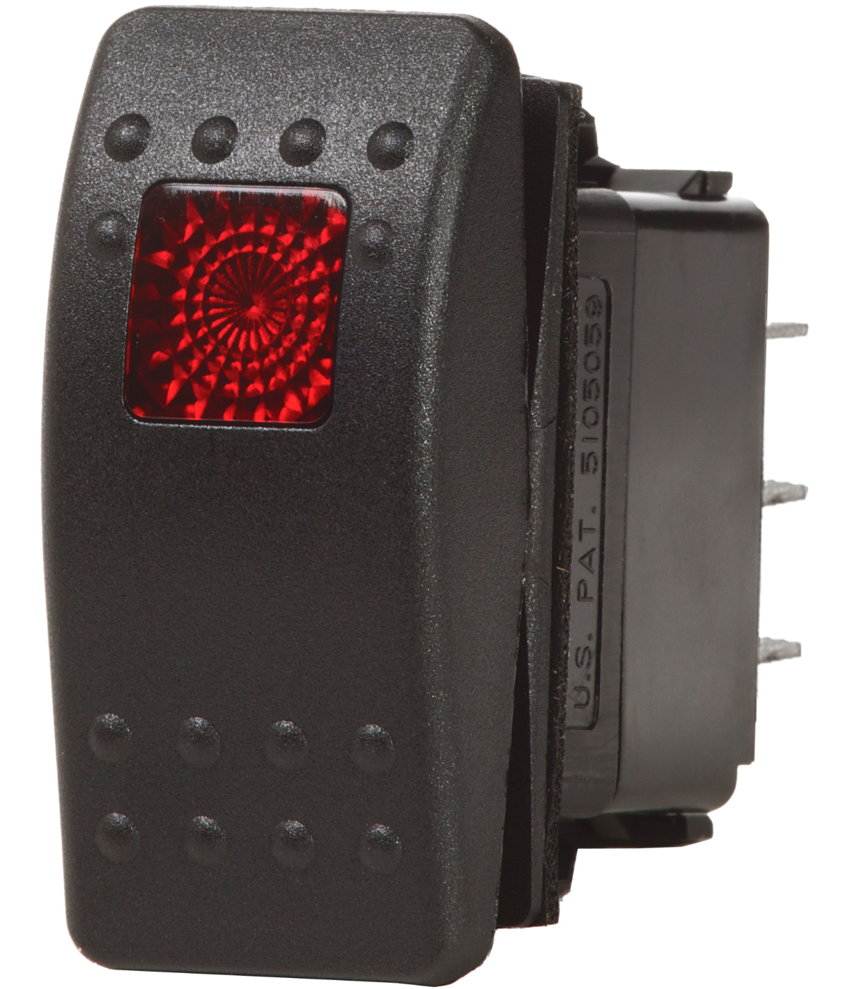 Contura II Switch DPDT Black - (ON)-OFF-ON