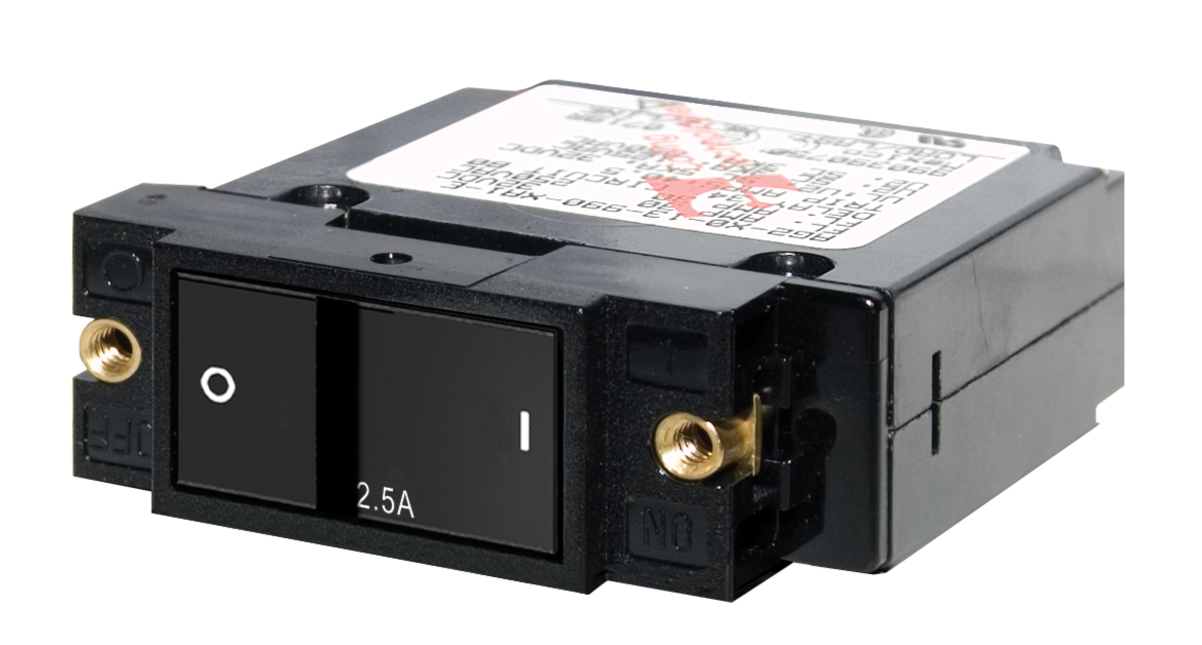 A-Series Flat Rocker Circuit Breaker - Single Pole 2.5A