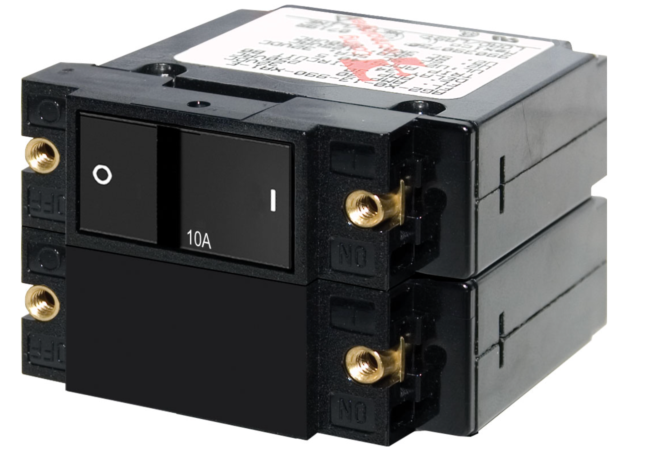 A-Series Flat Rocker Circuit Breaker - Double Pole 10A