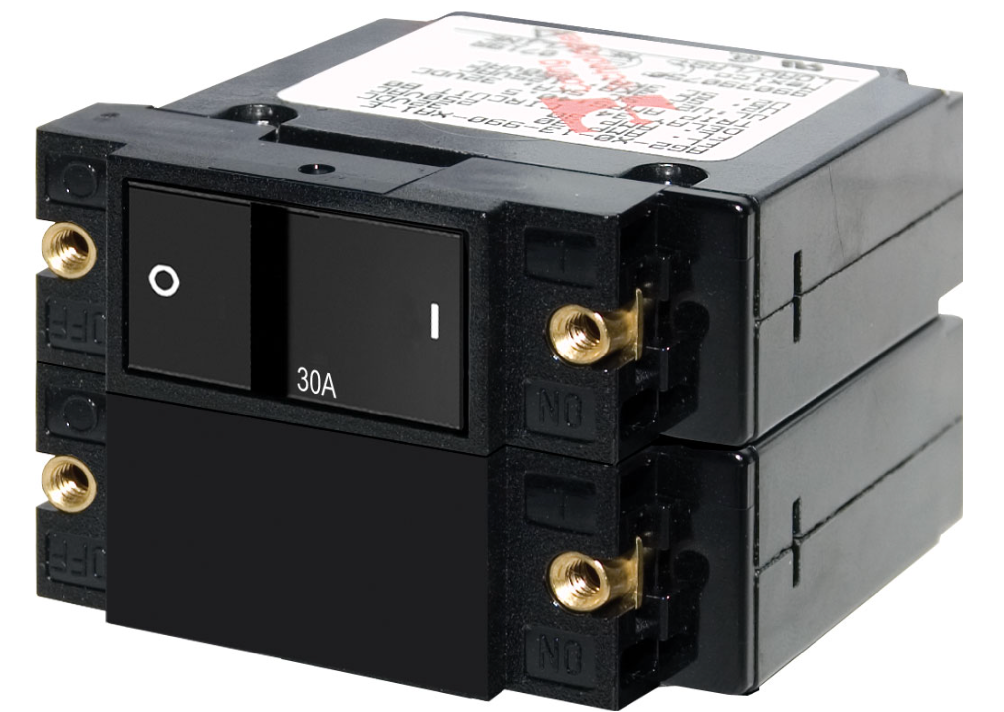 A-Series Flat Rocker Circuit Breaker - Double Pole 30A