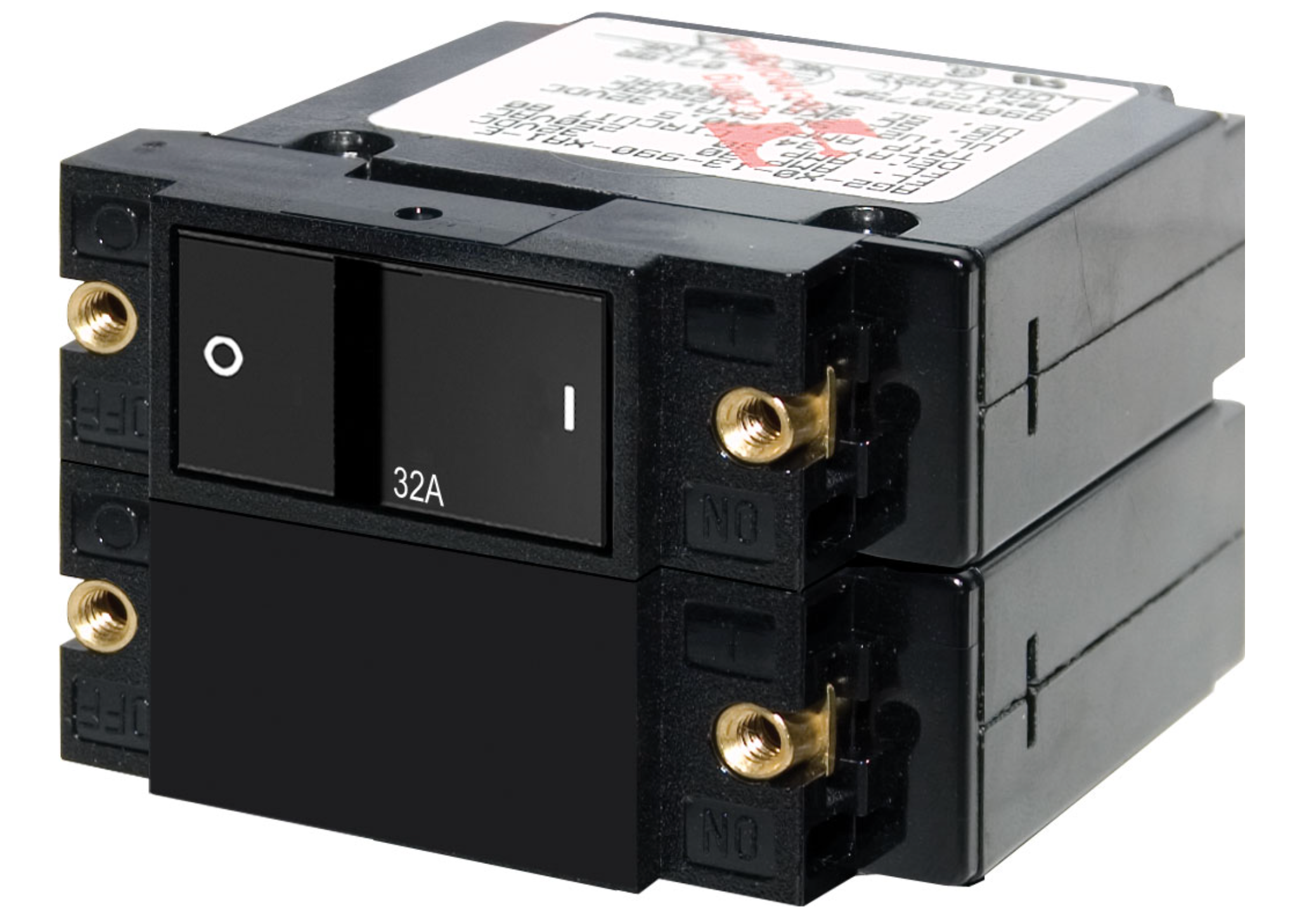 A-Series Flat Rocker Circuit Breaker - Double Pole 32A