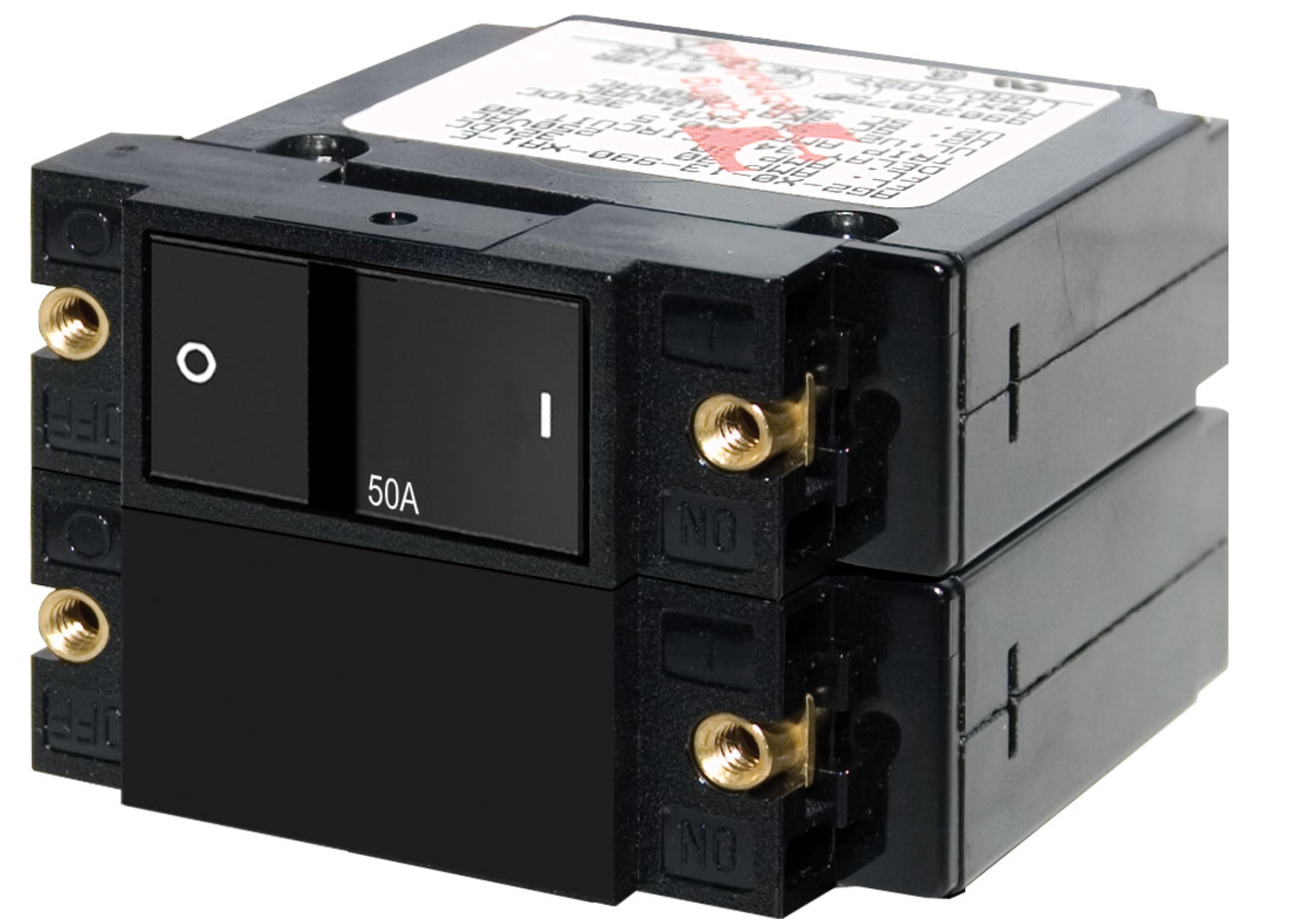 A-Series Flat Rocker Circuit Breaker - Double Pole 50A