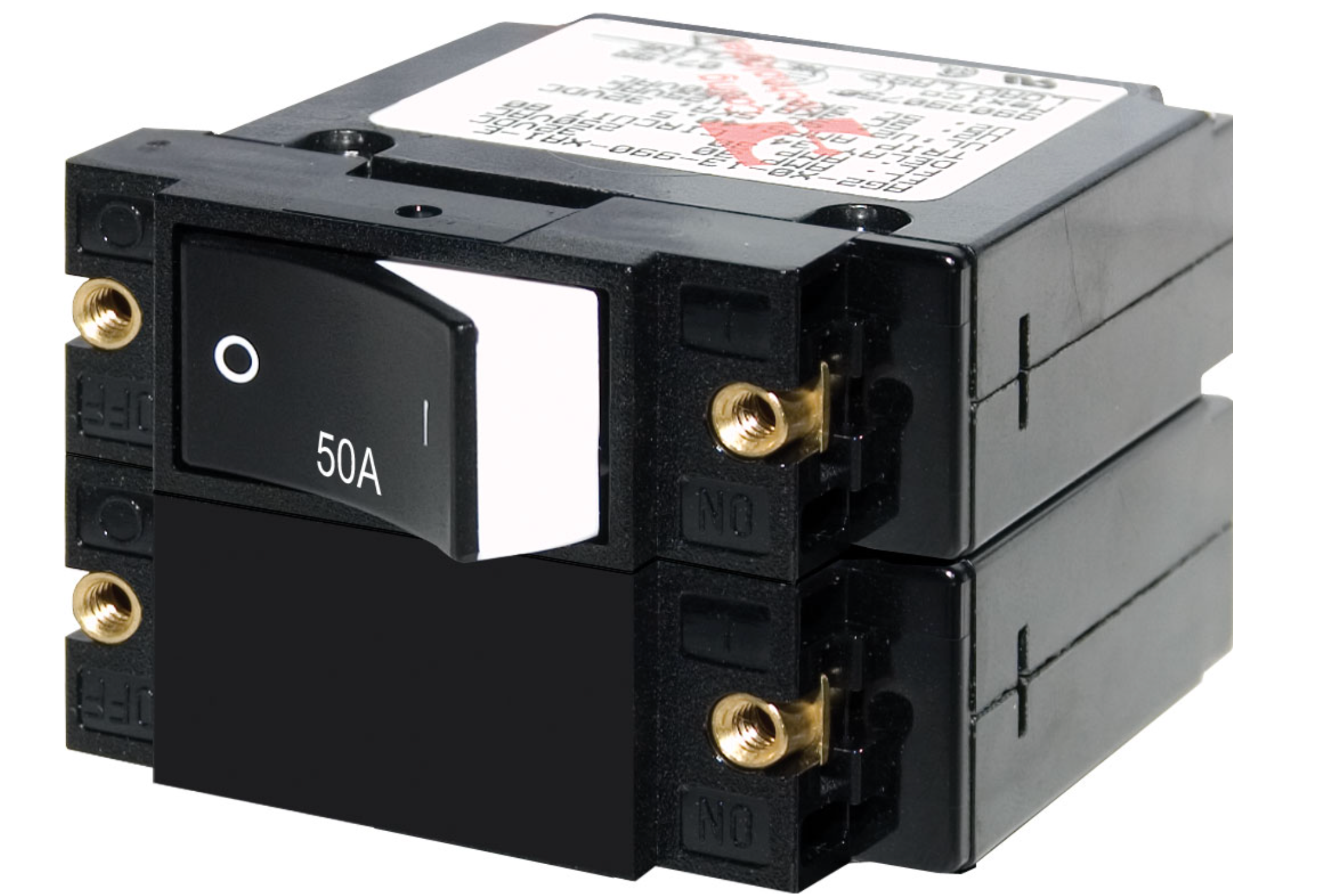 A-Series Raised Rocker Circuit Breaker - Double Pole 50A