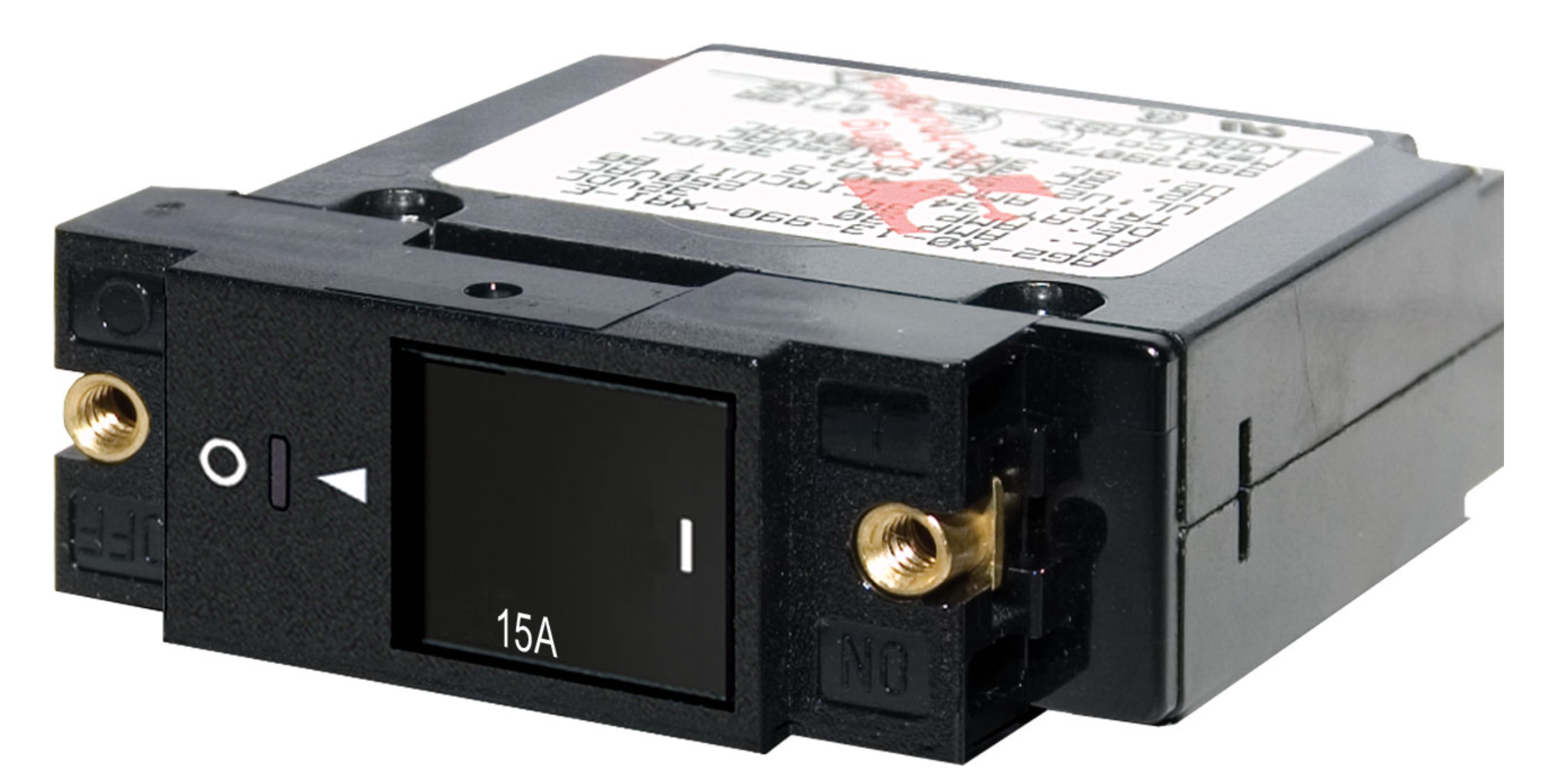 A-Series Restricted Off Flat Rocker Circuit Breaker - Single Pole 15A