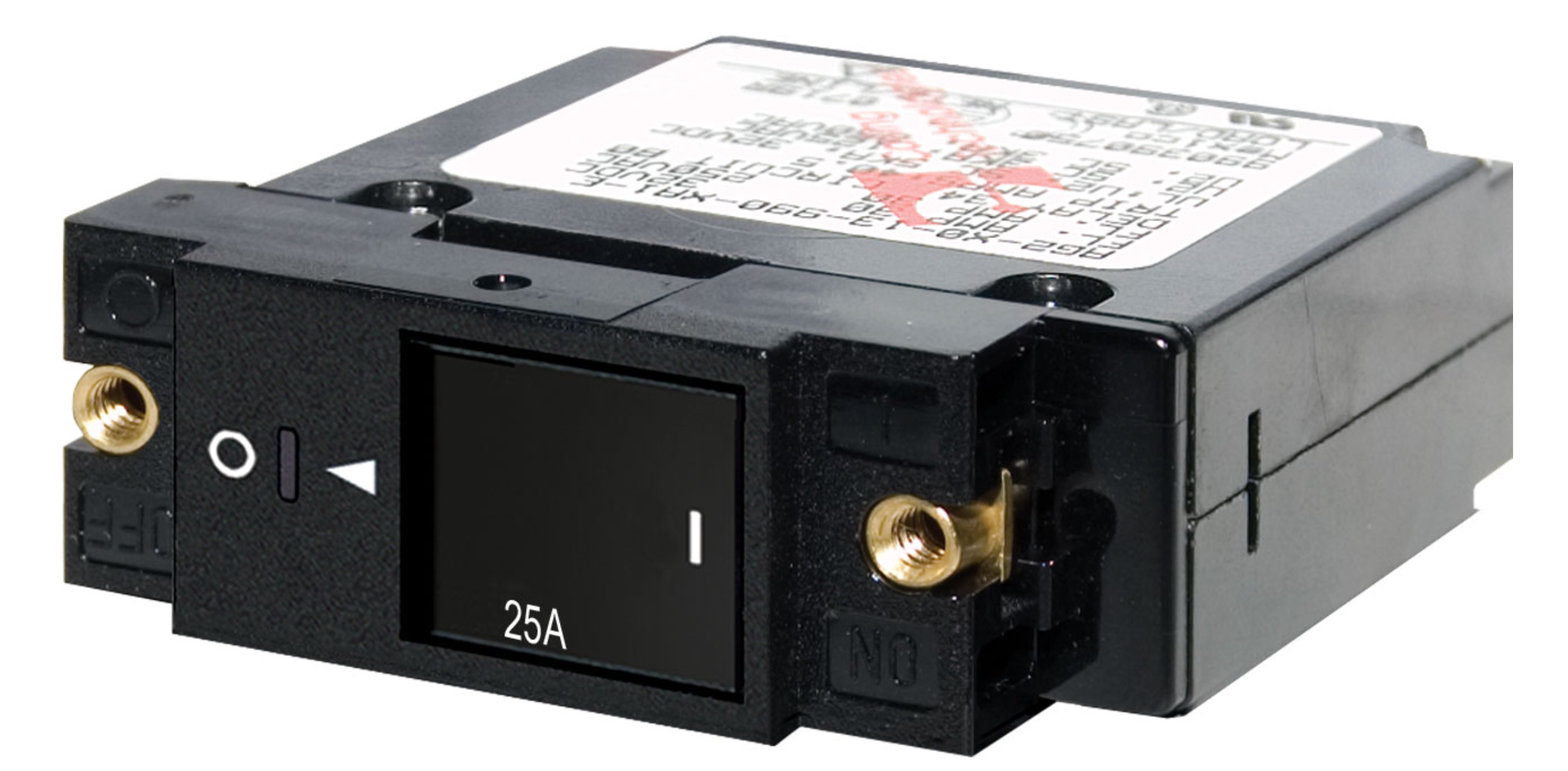 A-Series Restricted Off Flat Rocker Circuit Breaker - Single Pole 25A