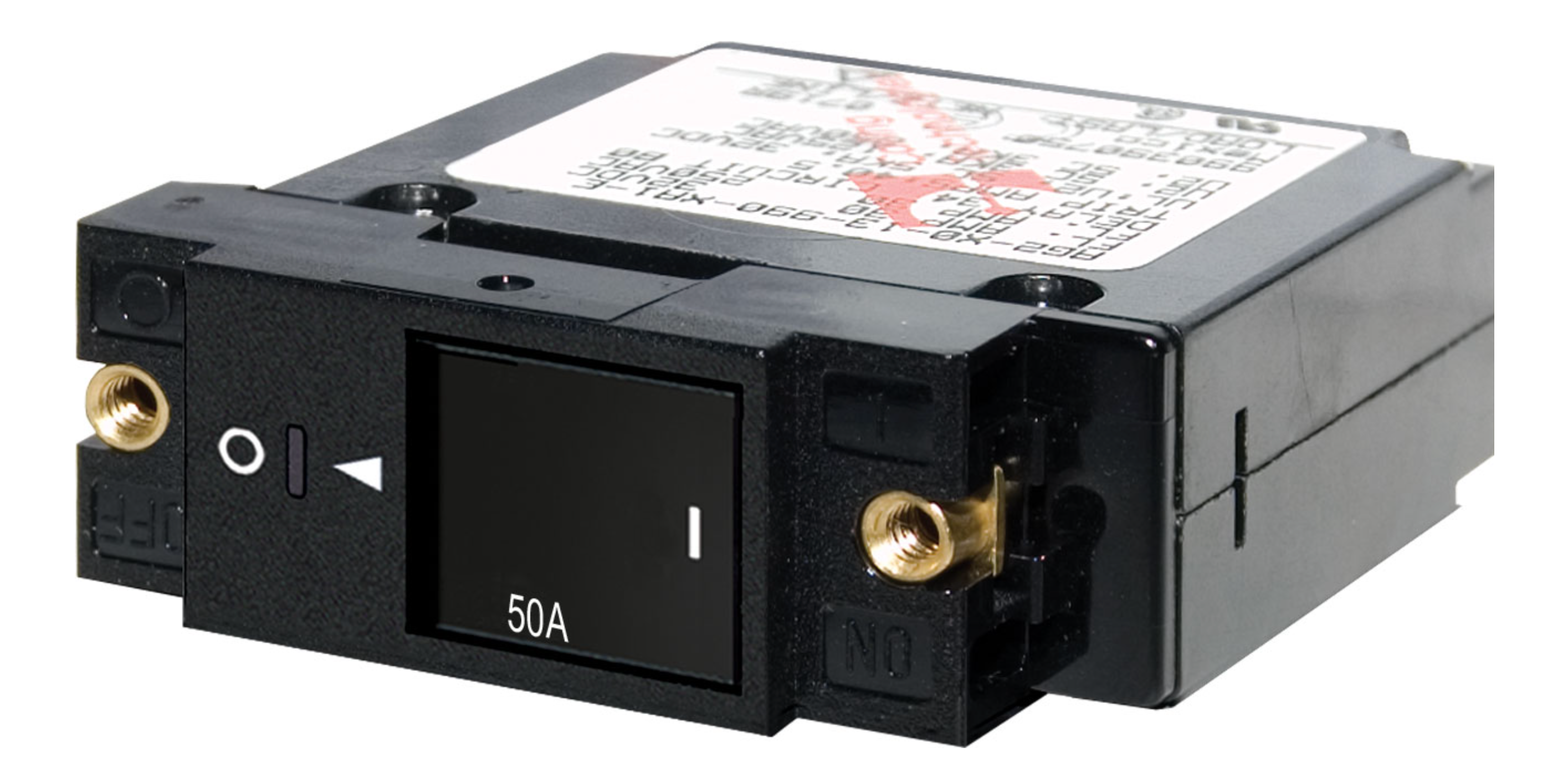 A-Series Restricted Off Flat Rocker Circuit Breaker - Single Pole 50A