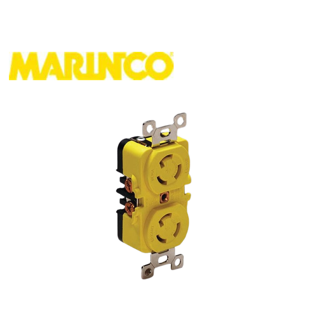 Marinco 15 AMP Locking Duplex Receptacle