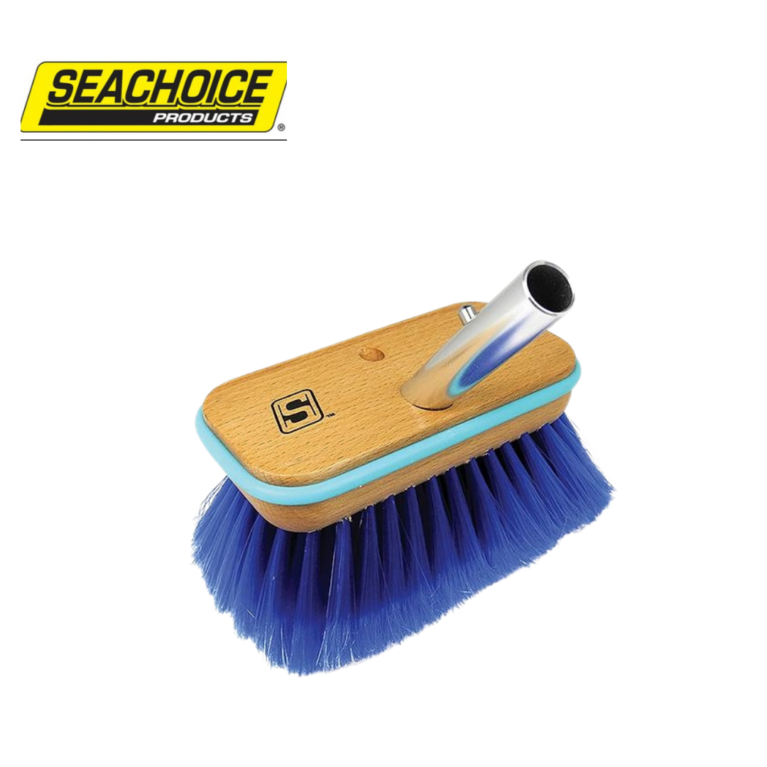 Seachoice Deck Brush With Bumper - Wood 6"