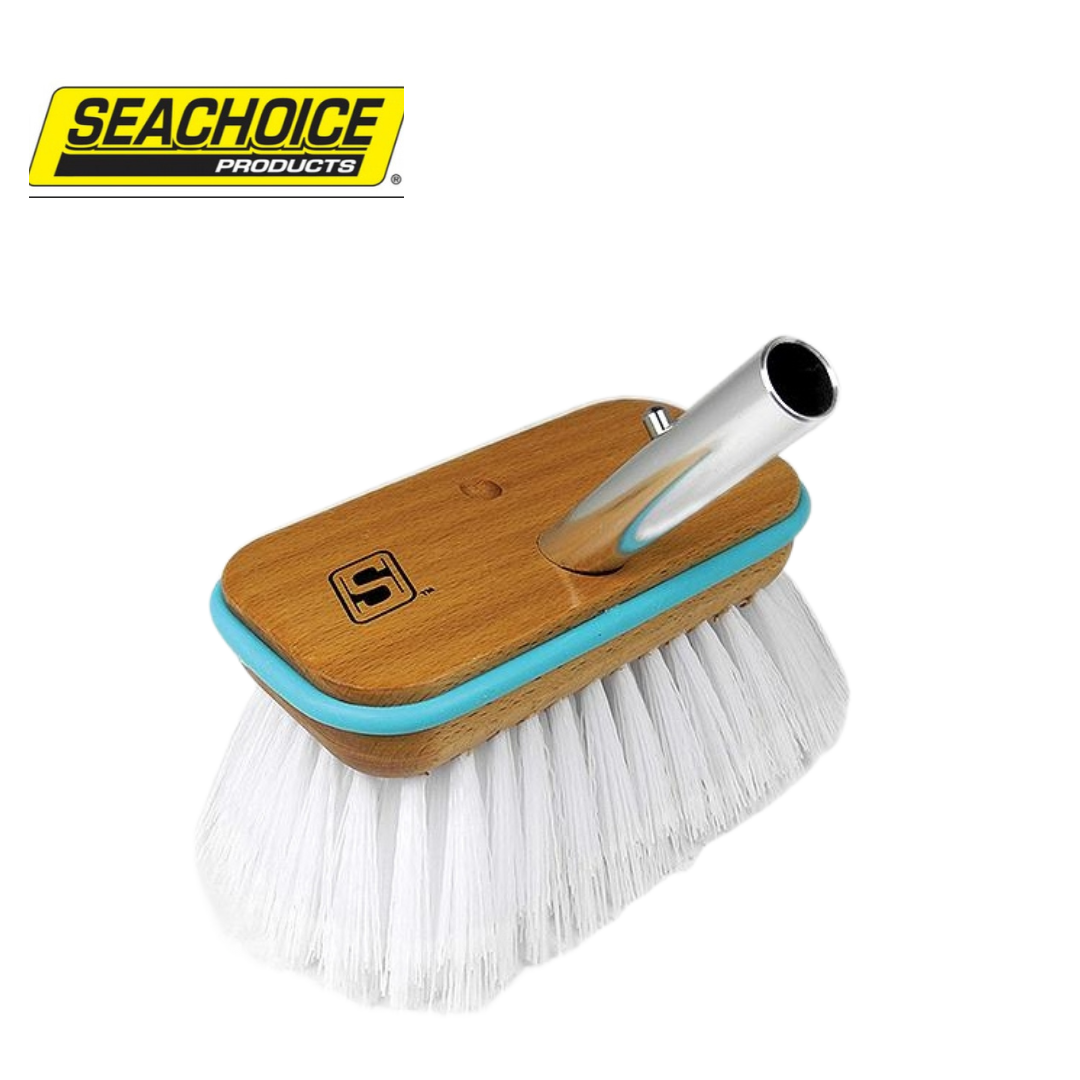 Seachoice Deck Brush With Bumper - Wood 6"