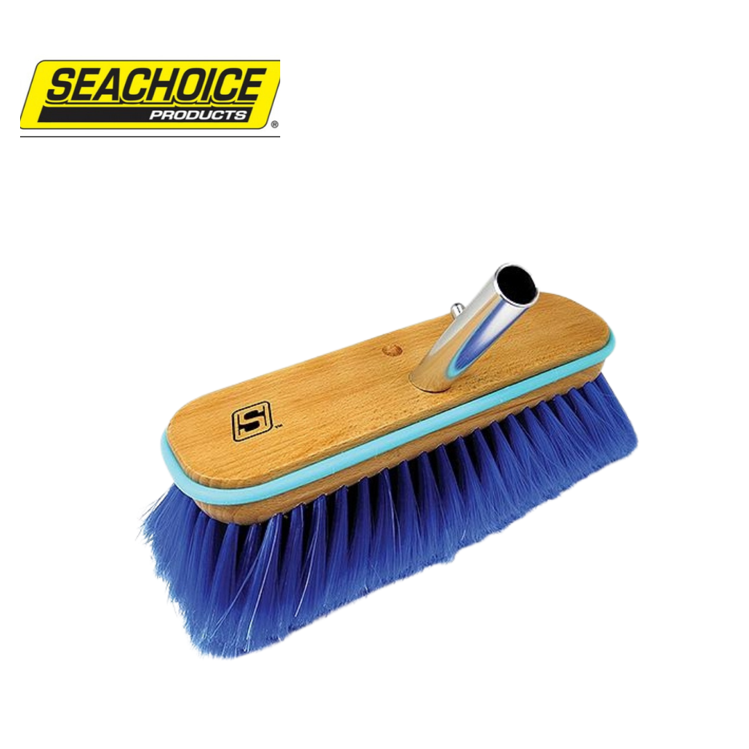 Seachoice Deck Brush With Bumper - Wood 10"