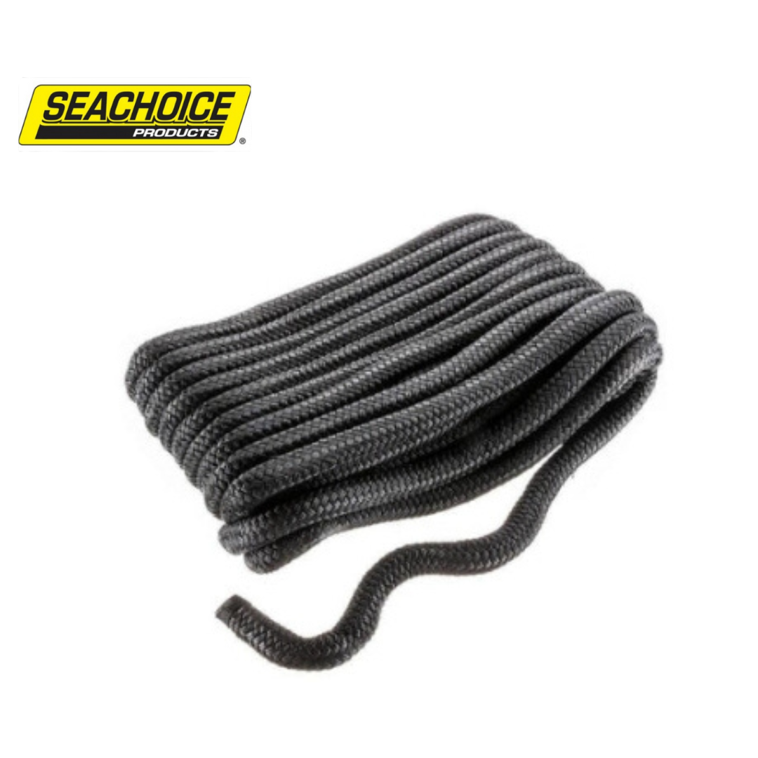 Seachoice Black Double Braid Nylon Dock Line