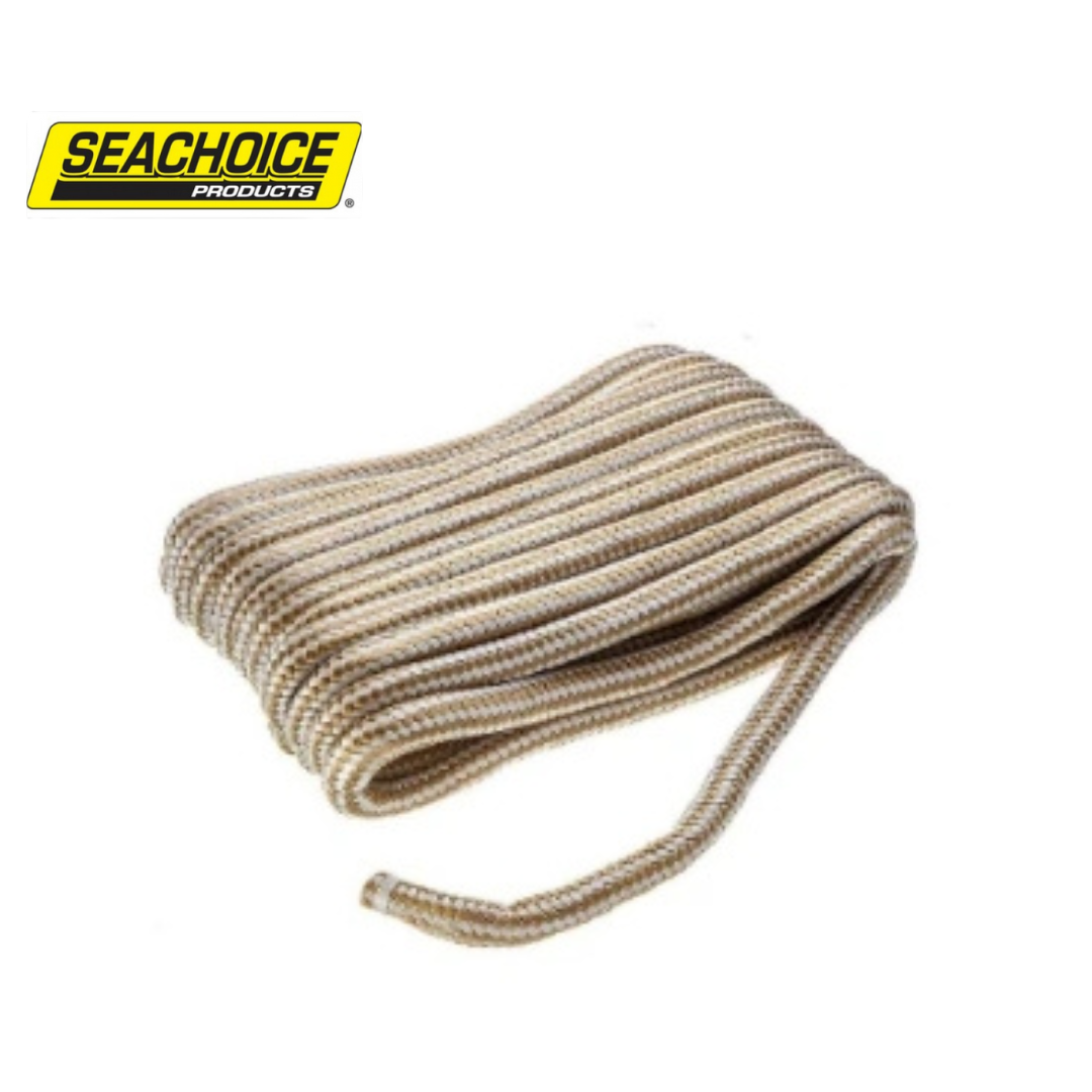 Seachoice Gold/White Double Braid Nylon Dock Line