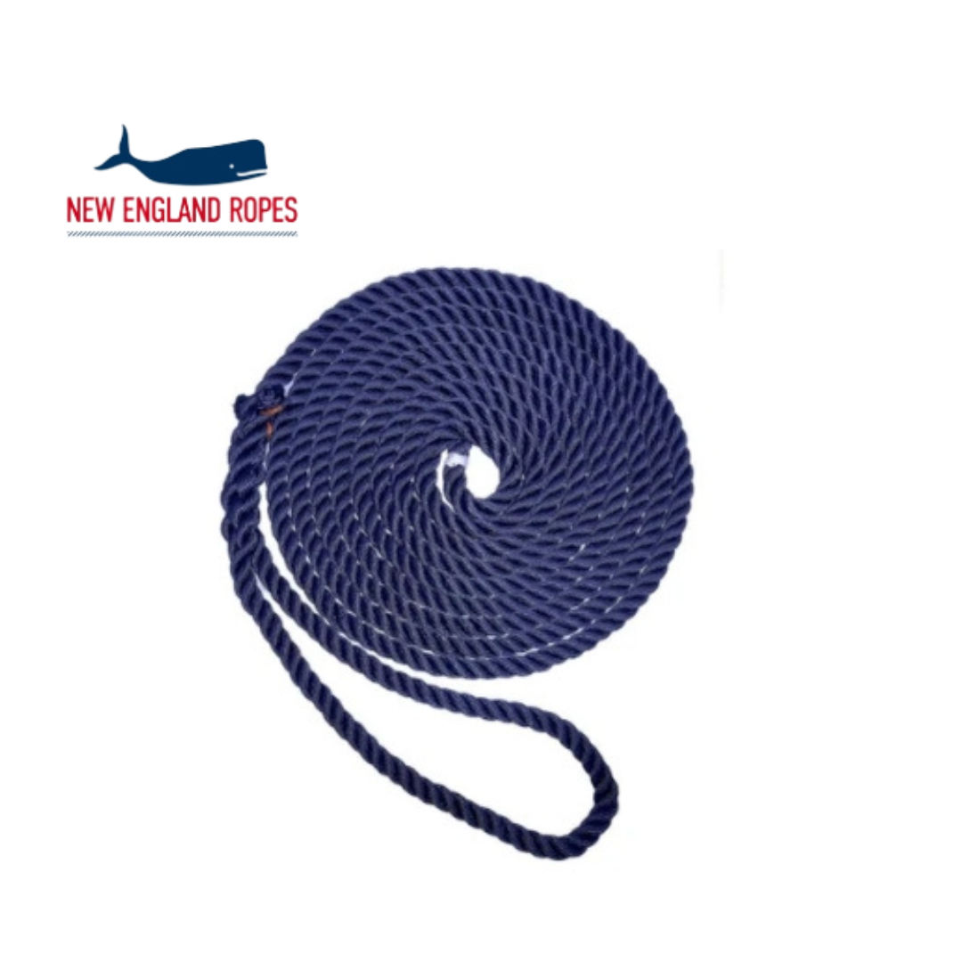 New England Ropes Navy 3 Strand Nylon Dockline