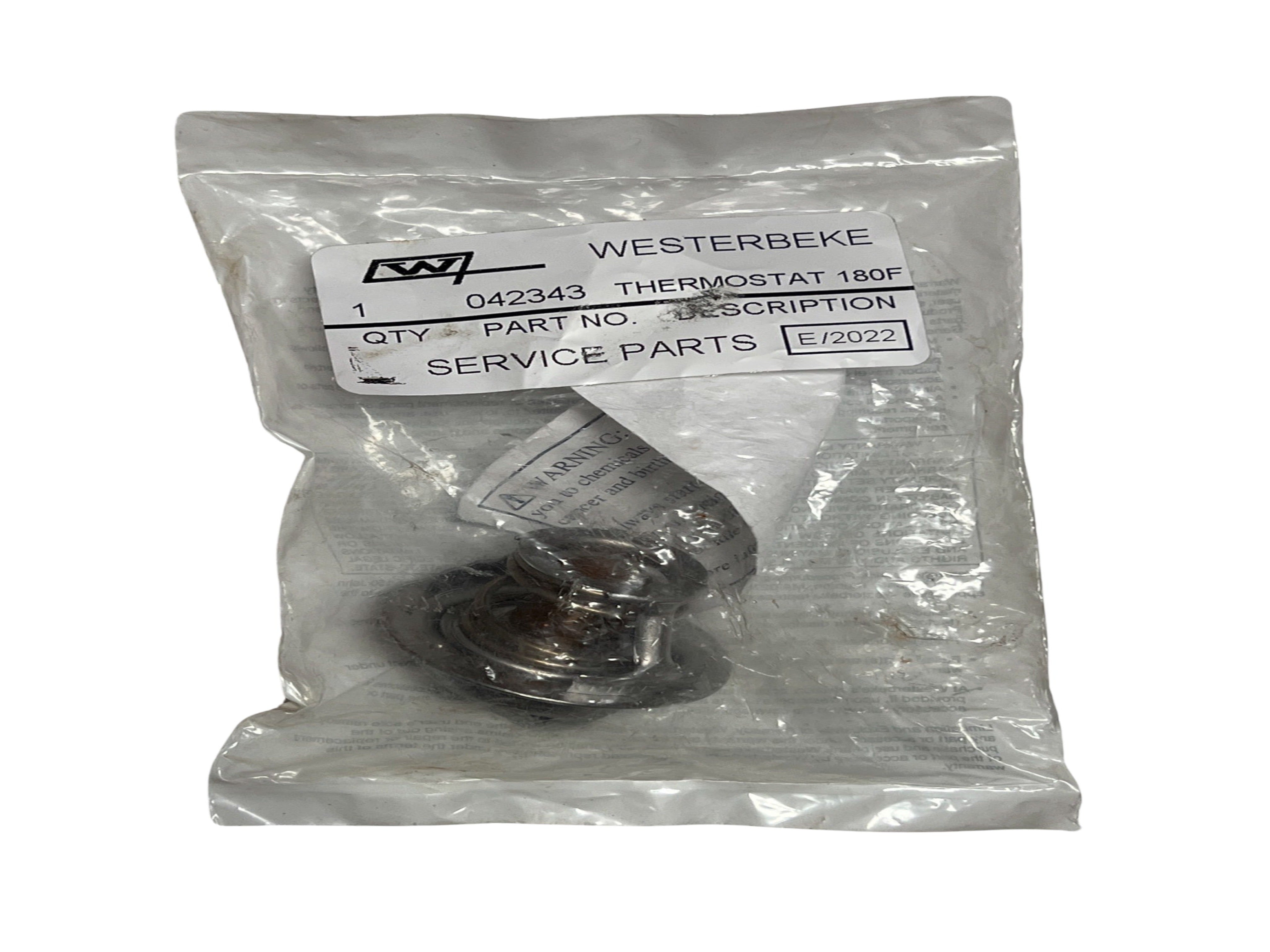 Westerbeke Thermostat 180F P/N: 042343