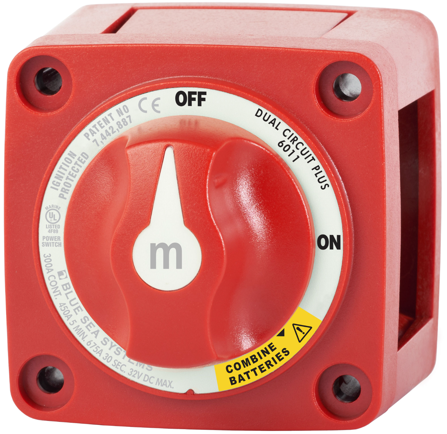 m-Series Mini Dual Circuit Plus™ Battery Switch - Red