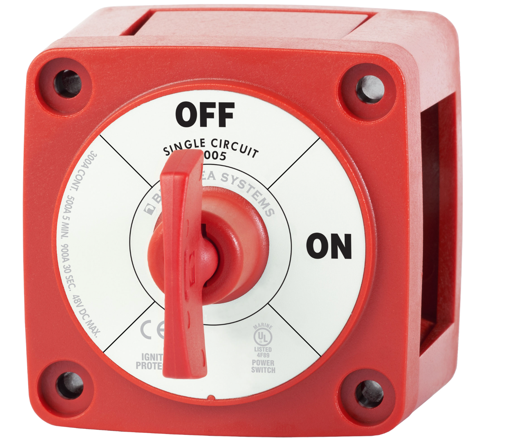 m-Series Mini On-Off Battery Switch with Key - Red