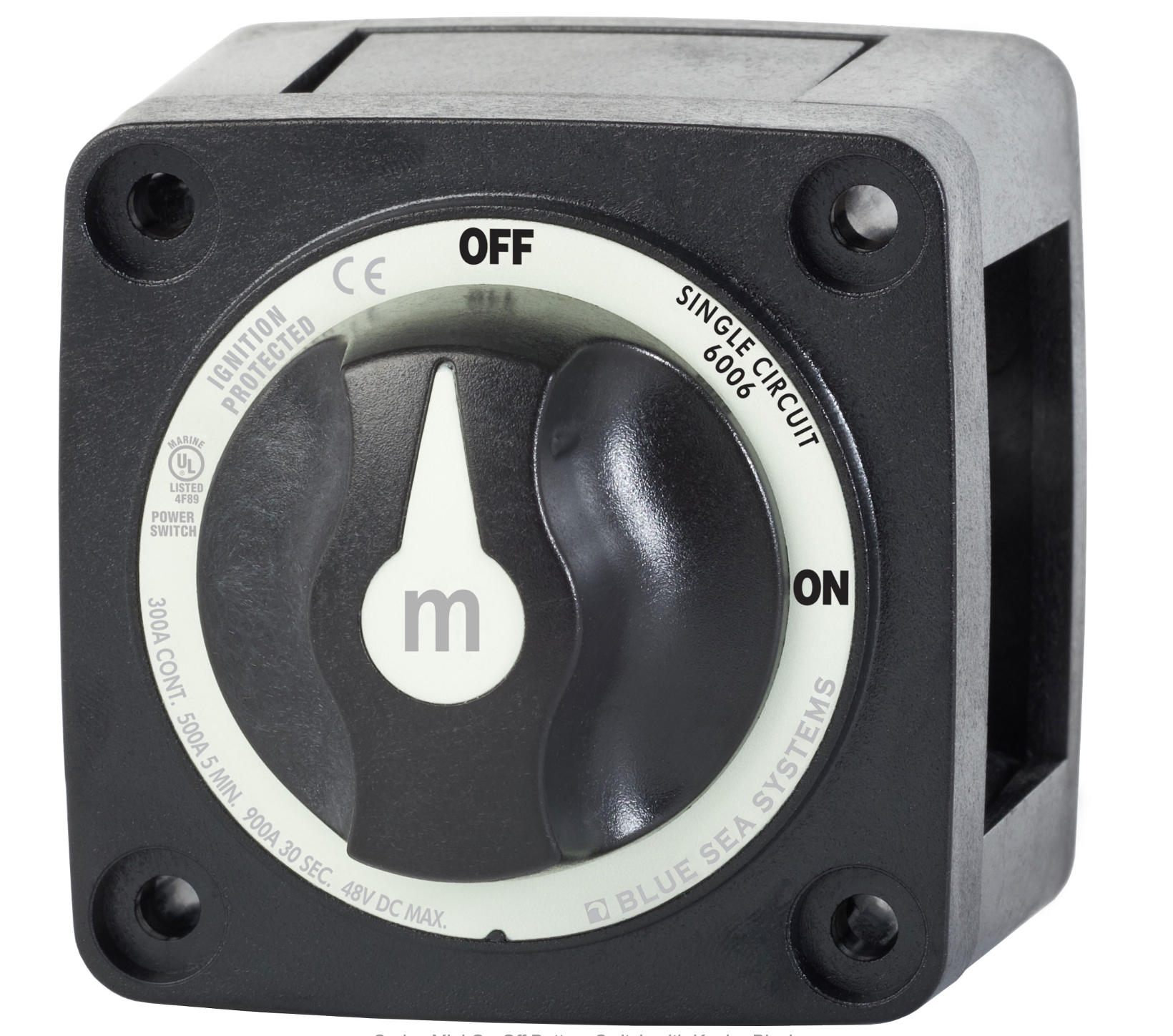 m-Series Mini On-Off Battery Switch with Knob - Black