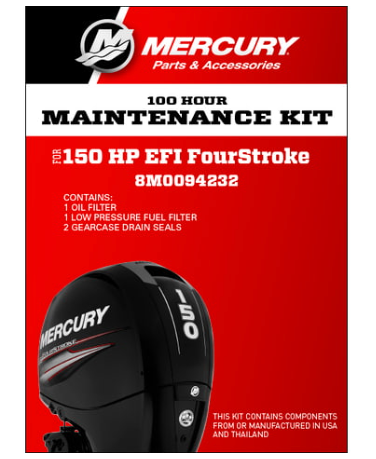 100 Hour Maintenance Kit P/N: 8M0094232